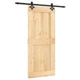 Cumpara ieftin Usa glisanta cu set feronerie, 90x210 cm, lemn masiv de pin