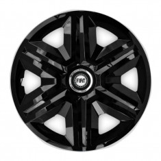 Set 4 Capace Roti pentru Fiat, model Fast Black, R16