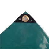 Prelata impermeabila, PVC 650g/m&sup2;, prelata protectie, verde, rezistenta, UV-stabil, 6x8m (48m&sup2;)