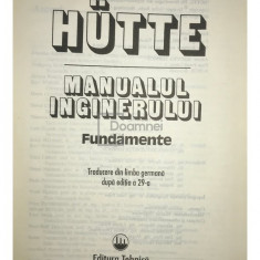 Hutte - Manualul inginerului. Fundamente (editia 1995)
