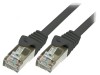 Cablaj patch F/UTP 5e 1m CCA PVC negru 26AWG, Logilink