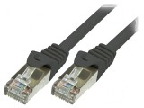 Cablaj patch F/UTP 5e 1m CCA PVC negru 26AWG, Logilink