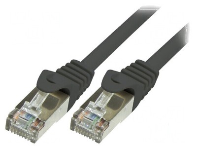 Cablaj patch F/UTP 5e 1m CCA PVC negru 26AWG foto