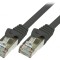 Cablaj patch F/UTP 5e 1m CCA PVC negru 26AWG