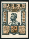q612 ROMANIA 50 BANI 1917 REGELE FERDINAND UNC NECIRCULATA