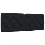 vidaXL Pernă pentru tăblie de pat, negru, 140 cm, material textil