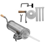 Aparat manual de facut carnati ROTOR RY-2005S,3 kg,orizontal,inox alimentar,3 palnii,fixare pe masa cu ventuza