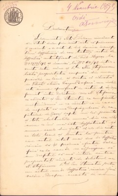 A2734N Declarație ipotecă, 1893, Pitești, Tribunalul județului Argeș foto