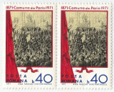 Romania, LP 757/1971, Centenarul Comunei din Paris, pereche, MNH, Nestampilat