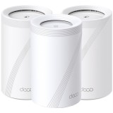 Sistem Mesh Wi-Fi TP-Link Deco BE65(3-pack), BE9300, Tri-Band, Wi-Fi 7, MLO, HomeShield, 4 porturi 2.5G, cu acoperire pentru intreaga casa