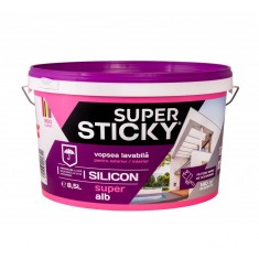 Vopsea lavabila exterior, Super Sticky, alba, 8.5 L