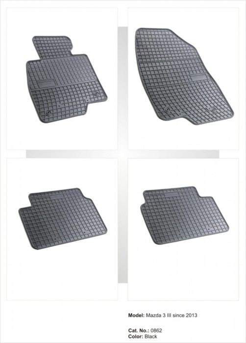 Set Covorase cauciuc dedicate MAZDA 3 model III (2013-2017)