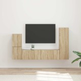 Cumpara ieftin Set comoda TV 4 buc. 30 x 31 x 100 cm Stejar Sonoma