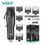 Masina de tuns profesionala cu acumulator, VGR V-282, afisaj LED, 6 gratare 1.5mm - 13mm, Negru