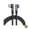 Cablu Date si Incarcare USB-C - USB-C UGREEN US335 Angled 100W 1m Negru
