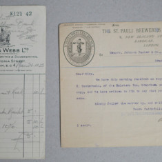 2 documente englezesti din 1904 si 1922