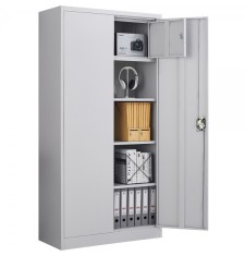 Fiset metalic Premium Asamblat 3 rafturi si seif 900x400x1800 mm (LxlxH), 60 kg/polita, PLUS+CADOU! (5 biblioraft marmorat 8 cm)