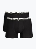 Cumpara ieftin Set 2 perechi de boxeri barbati cu logo, Negru (Marime: 2XL)