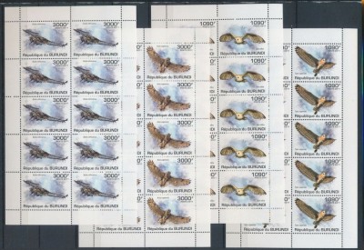 235-BURUNDI 2011-vulturi-patru minicoli de cate 10 timbre nestampilate MNH foto