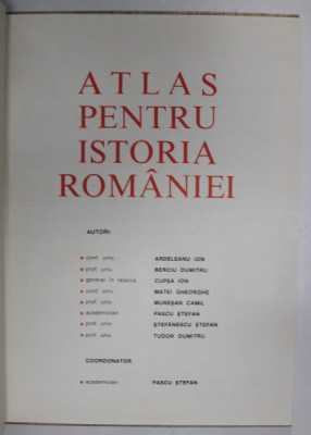 ATLAS PENTRU ISTORIA ROMANIEI BUCURESTI 1983 foto