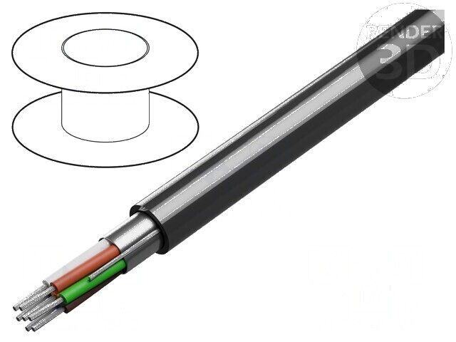 Cablu RS232 7x24AWG Ecranat Folie Al-PET PVC