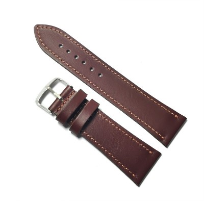 Curea de ceas Handmade din piele naturala, culoare Castanie - 28mm foto
