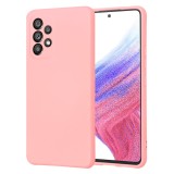 Husa premium din silicon pentru samsung galaxy a53 5g - softflex, microfibra, chalk pink