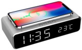 CEAS digital + ALIMENTATOR wireless GEMBIRD, display LCD ora/data/alarma/temperatura, silver, &quot;DAC-WPC-01-S&quot; (timbru verde 0.18 lei)