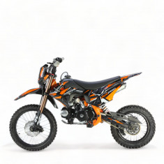 Motocicleta cross copii KXD 125cc, DB 609 Pro, 4T, roti 17&quot;/14&quot;, E+K E Cod Produs: MX_NEW 7075BGOF