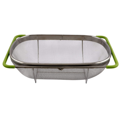 Strecuratoare inox cu manere reglabile, 35x25x11 cm, Verde foto