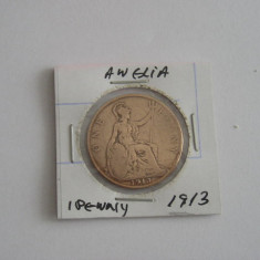 M3 C50 - Moneda foarte veche - Anglia - one penny - 1913