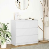 vidaXL Bufetă albă 80x35x76 cm din lemn prelucrat