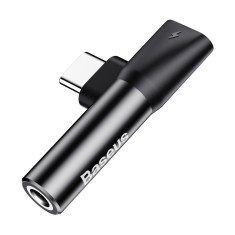 Baseus - Audio Adapter L41 (CATL41-01/A10229300117-Z1) - Type-C to Type-C, Jack 3.5 mm - Black