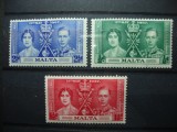 MALTA 1937 SERIE INCORONAREA GEORGE VI MH, Nestampilat