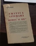 Octav Minar - Critica Literara in Secolul al XIX-lea