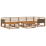 vidaXL Set de canapele de exterior 7 pcs natural Lemn Solid de Acacia 3382717