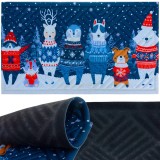 Covoras de intrare de Craciun 75x45 cm Ruhhy, model festiv