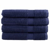 VidaXL Prosoape premium SOLUND 4 buc bleumarin 100x200cm 600gsm