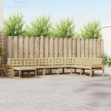 vidaXL Set de canapele de exterior cu pernă 8 pcs Alb și Bej 3388975