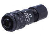 Mufă Tată SA6 PIN 5 IP67 3A 30V Lipire pe Cablu 3,5-4mm