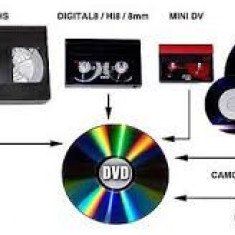 Transfer,casete VHS video,audio, banda mag. pe dvd/cd/stick Medias