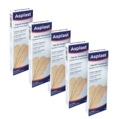 Plasture textil de prim ajutor, protectie pentru leziuni minore, 5 pachete de 10 bucati, 19 x 72 mm