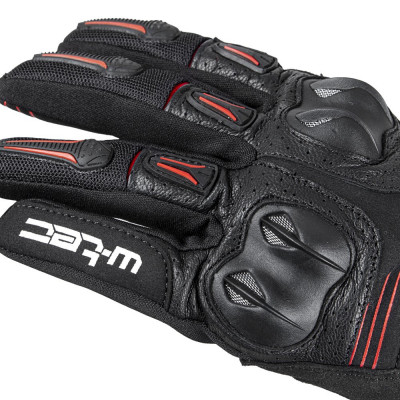 Manusi Moto Piele W-TEC Legend Negru/Rosu FitLine Training foto