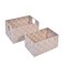 Set 2 cosuri depozitare decorative, Mobi, patrate impletite, bej