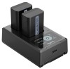SmallRig 3818 Kit 2 Baterii NP-FW50 + Incarcator Dual LCD pentru Sony Alpha 7/7R/7S/6000/6300/6500/RX10 si NEX