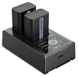 SmallRig NP-FW50 Kit Baterie &amp; Incarcator Dual, Compatibil Sony Alpha 7/7R/7S/6000/6300/6500, NEX, RX10