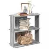 VidaXL Bibliotecă cu 3 niveluri gri sonoma 60x30x60 cm lemn compozit