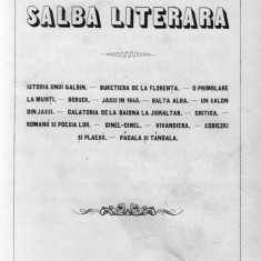 Vasile Alecsandri, SALBA LITERARĂ, Iași, 1857
