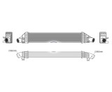 Intercooler SRL, FIAT FREEMONT, 04.2011- motor 2.0 MultiJet, aluminiu/ plastic brazat, 650x113x64 mm,