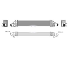 Intercooler SRL, FIAT FREEMONT, 04.2011- motor 2.0 MultiJet, aluminiu/ plastic brazat, 650x113x64 mm, foto